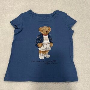 Ralph Lauren Kids Blue Polo Bear Tee